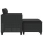 vidaXL Gartensofa 2-Sitzer mit Hockern Schwarz Poly Rattan vidaXL Gartensofa 2-Sitzer mit Hockern Schwarz Poly Rattan