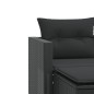 vidaXL Gartensofa 2-Sitzer mit Hockern Schwarz Poly Rattan vidaXL Gartensofa 2-Sitzer mit Hockern Schwarz Poly Rattan
