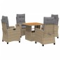 vidaXL 5-tlg. Garten-Essgruppe mit Kissen Beige Poly Rattan vidaXL 5-tlg. Garten-Essgruppe mit Kissen Beige Poly Rattan