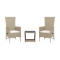 vidaXL 3-tlg. Garten-Essgruppe mit Kissen Beige Poly Rattan vidaXL 3-tlg. Garten-Essgruppe mit Kissen Beige Poly Rattan