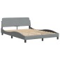 vidaXL Bettgestell ohne Matratze Hellgrau 140x190 cm Stoff vidaXL Bettgestell ohne Matratze Hellgrau 140x190 cm Stoff