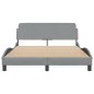 vidaXL Bettgestell ohne Matratze Hellgrau 140x190 cm Stoff vidaXL Bettgestell ohne Matratze Hellgrau 140x190 cm Stoff