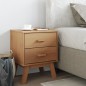 vidaXL Nachttisch OLDEN Braun Massivholz Kiefer vidaXL Nachttisch OLDEN Braun Massivholz Kiefer