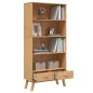 vidaXL Bücherregal OLDEN 4 Fächer Braun Massivholz Kiefer vidaXL Bücherregal OLDEN 4 Fächer Braun Massivholz Kiefer