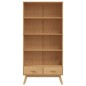 vidaXL Bücherregal OLDEN 4 Fächer Braun Massivholz Kiefer vidaXL Bücherregal OLDEN 4 Fächer Braun Massivholz Kiefer