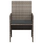 vidaXL 3-tlg. Bistro-Set mit Kissen Grau Poly Rattan vidaXL 3-tlg. Bistro-Set mit Kissen Grau Poly Rattan