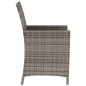 vidaXL 3-tlg. Bistro-Set mit Kissen Grau Poly Rattan vidaXL 3-tlg. Bistro-Set mit Kissen Grau Poly Rattan