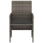 vidaXL 3-tlg. Bistro-Set mit Kissen Grau Poly Rattan vidaXL 3-tlg. Bistro-Set mit Kissen Grau Poly Rattan