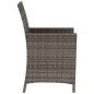 vidaXL 3-tlg. Bistro-Set mit Kissen Grau Poly Rattan vidaXL 3-tlg. Bistro-Set mit Kissen Grau Poly Rattan