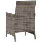 vidaXL 3-tlg. Bistro-Set mit Kissen Grau Poly Rattan vidaXL 3-tlg. Bistro-Set mit Kissen Grau Poly Rattan