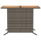 vidaXL 3-tlg. Bistro-Set mit Kissen Grau Poly Rattan vidaXL 3-tlg. Bistro-Set mit Kissen Grau Poly Rattan