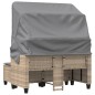 vidaXL Gartensofa 2-Sitzer mit Dach und Hockern Beige Poly Rattan vidaXL Gartensofa 2-Sitzer mit Dach und Hockern Beige Poly Rattan