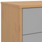 vidaXL Schubladenschrank OLDEN Grau und Braun Massivholz Kiefer vidaXL Schubladenschrank OLDEN Grau und Braun Massivholz Kiefer