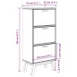 vidaXL Schuhschrank OLDEN Grau und Braun 55x35x120cm Massivholz Kiefer vidaXL Schuhschrank OLDEN Grau und Braun 55x35x120cm Massivholz Kiefer