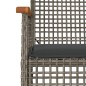 vidaXL 5-tlg. Garten-Essgruppe mit Kissen Grau Poly Rattan vidaXL 5-tlg. Garten-Essgruppe mit Kissen Grau Poly Rattan