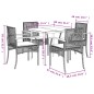 vidaXL 5-tlg. Garten-Essgruppe mit Kissen Grau Poly Rattan vidaXL 5-tlg. Garten-Essgruppe mit Kissen Grau Poly Rattan