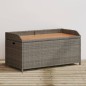 vidaXL Bank mit Stauraum Grau 100x50x52 cm Poly Rattan Akazienholz vidaXL Bank mit Stauraum Grau 100x50x52 cm Poly Rattan Akazienholz