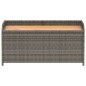 vidaXL Bank mit Stauraum Grau 100x50x52 cm Poly Rattan Akazienholz vidaXL Bank mit Stauraum Grau 100x50x52 cm Poly Rattan Akazienholz