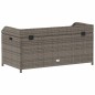 vidaXL Bank mit Stauraum Grau 100x50x52 cm Poly Rattan Akazienholz vidaXL Bank mit Stauraum Grau 100x50x52 cm Poly Rattan Akazienholz