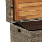 vidaXL Bank mit Stauraum Grau 100x50x52 cm Poly Rattan Akazienholz vidaXL Bank mit Stauraum Grau 100x50x52 cm Poly Rattan Akazienholz