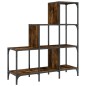 vidaXL Bücherregal Räuchereiche 92x30x102 cm Holzwerkstoff und Metall vidaXL Bücherregal Räuchereiche 92x30x102 cm Holzwerkstoff und Metall