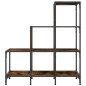 vidaXL Bücherregal Räuchereiche 92x30x102 cm Holzwerkstoff und Metall vidaXL Bücherregal Räuchereiche 92x30x102 cm Holzwerkstoff und Metall