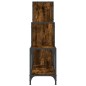vidaXL Bücherregal Räuchereiche 92x30x102 cm Holzwerkstoff und Metall vidaXL Bücherregal Räuchereiche 92x30x102 cm Holzwerkstoff und Metall