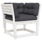 vidaXL Gartensofa mit Armlehnen und Kissen Weiß Massivholz Kiefer vidaXL Gartensofa mit Armlehnen und Kissen Weiß Massivholz Kiefer