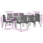vidaXL 9-tlg. Garten-Essgruppe mit Kissen Beige Poly Rattan vidaXL 9-tlg. Garten-Essgruppe mit Kissen Beige Poly Rattan
