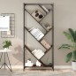 vidaXL Bücherregal Räuchereiche 79x30x180 cm Holzwerkstoff und Metall vidaXL Bücherregal Räuchereiche 79x30x180 cm Holzwerkstoff und Metall