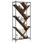 vidaXL Bücherregal Räuchereiche 79x30x180 cm Holzwerkstoff und Metall vidaXL Bücherregal Räuchereiche 79x30x180 cm Holzwerkstoff und Metall