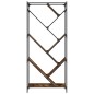 vidaXL Bücherregal Räuchereiche 79x30x180 cm Holzwerkstoff und Metall vidaXL Bücherregal Räuchereiche 79x30x180 cm Holzwerkstoff und Metall