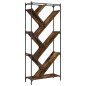vidaXL Bücherregal Räuchereiche 79x30x180 cm Holzwerkstoff und Metall vidaXL Bücherregal Räuchereiche 79x30x180 cm Holzwerkstoff und Metall