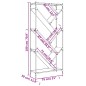 vidaXL Bücherregal Räuchereiche 79x30x180 cm Holzwerkstoff und Metall vidaXL Bücherregal Räuchereiche 79x30x180 cm Holzwerkstoff und Metall