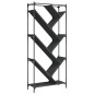 vidaXL Bücherregal Schwarz 79x30x180 cm Holzwerkstoff und Metall