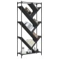 vidaXL Bücherregal Schwarz 79x30x180 cm Holzwerkstoff und Metall