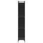 vidaXL Bücherregal Schwarz 79x30x180 cm Holzwerkstoff und Metall