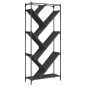 vidaXL Bücherregal Schwarz 79x30x180 cm Holzwerkstoff und Metall