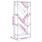 vidaXL Bücherregal Schwarz 79x30x180 cm Holzwerkstoff und Metall