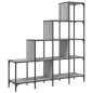 vidaXL Bücherregal Grau Sonoma 122x30x132 cm Holzwerkstoff und Metall vidaXL Bücherregal Grau Sonoma 122x30x132 cm Holzwerkstoff und Metall