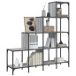 vidaXL Bücherregal Grau Sonoma 122x30x132 cm Holzwerkstoff und Metall vidaXL Bücherregal Grau Sonoma 122x30x132 cm Holzwerkstoff und Metall
