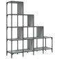 vidaXL Bücherregal Grau Sonoma 122x30x132 cm Holzwerkstoff und Metall vidaXL Bücherregal Grau Sonoma 122x30x132 cm Holzwerkstoff und Metall