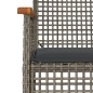 vidaXL 4-tlg. Garten-Essgruppe mit Kissen Grau Poly Rattan vidaXL 4-tlg. Garten-Essgruppe mit Kissen Grau Poly Rattan