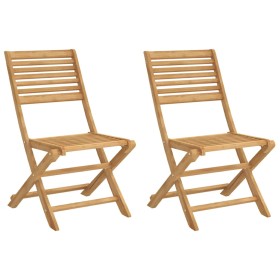 vidaXL Gartenstühle 2 Stk. Klappbar 48,5x61,5x87 cm Massivholz Akazie