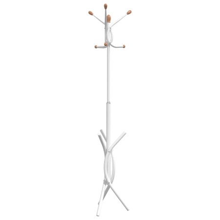 vidaXL Garderobenständer Weiß 176 cm Pulverbeschichtetes Eisen