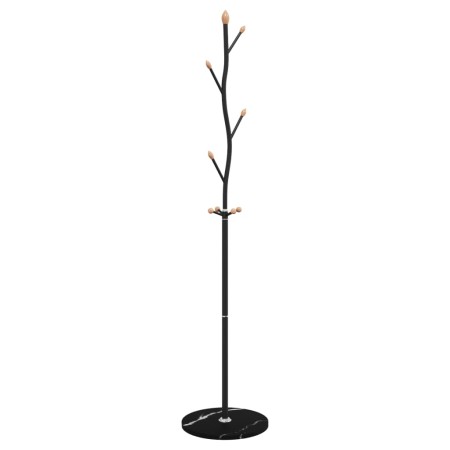 vidaXL Garderobenständer Schwarz 177 cm Pulverbeschichtetes Eisen