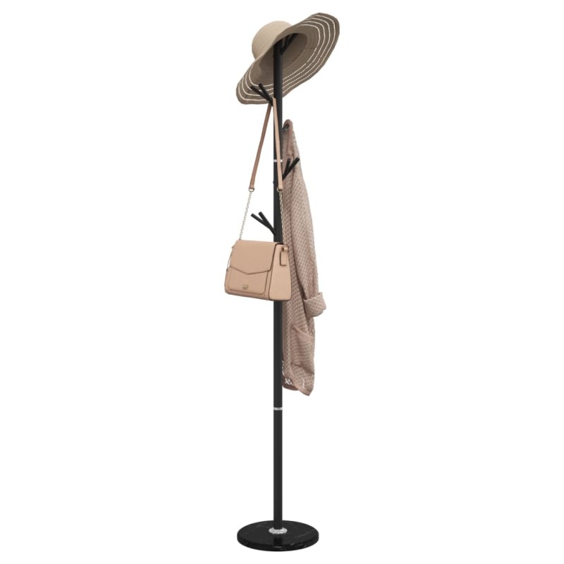 vidaXL Garderobenständer Schwarz 175 cm Pulverbeschichtetes Eisen vidaXL Garderobenständer Schwarz 175 cm Pulverbeschichtetes Eisen