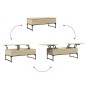 vidaXL Couchtisch Sonoma-Eiche 100x50x40 cm Holzwerkstoff und Metall vidaXL Couchtisch Sonoma-Eiche 100x50x40 cm Holzwerkstoff und Metall