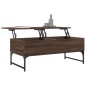 vidaXL Couchtisch Braun Eichen-Optik 100x50x40 cm Holzwerkstoff Metall vidaXL Couchtisch Braun Eichen-Optik 100x50x40 cm Holzwerkstoff Metall