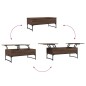 vidaXL Couchtisch Braun Eichen-Optik 100x50x40 cm Holzwerkstoff Metall vidaXL Couchtisch Braun Eichen-Optik 100x50x40 cm Holzwerkstoff Metall